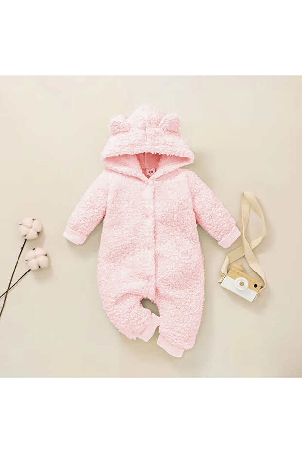 Hooded Baby & Kids Plush Welsoft Jumpsuit (Outer and Inner Double Sided Welsoft Plush Wool)