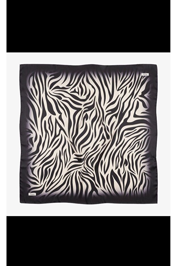 Zebra Pattern Crystal Scarf - 1