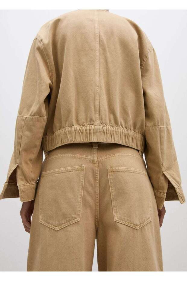 Denim bomber ceket - 4