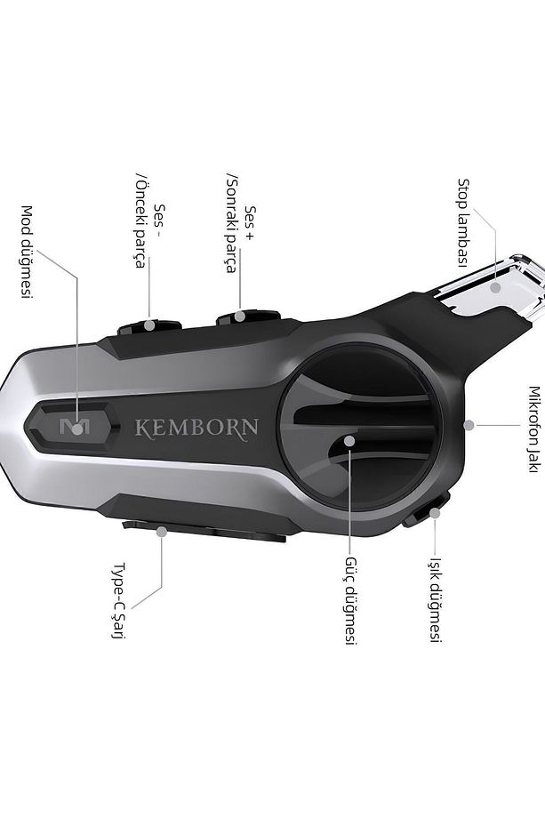 Pro 1adet 2 Kişilik Interkom Seti Motosiklet Kask Kulaklık Intercom Bluetooth 5.3... - 8