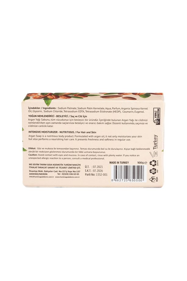 Akdeniz Argan Yağlı Doğal Sabun 100 Gr,Argan - 3