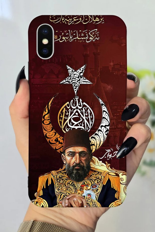 Ottoman Patterned Hd Printed Silicone Case Compatible with Apple iPhone XS