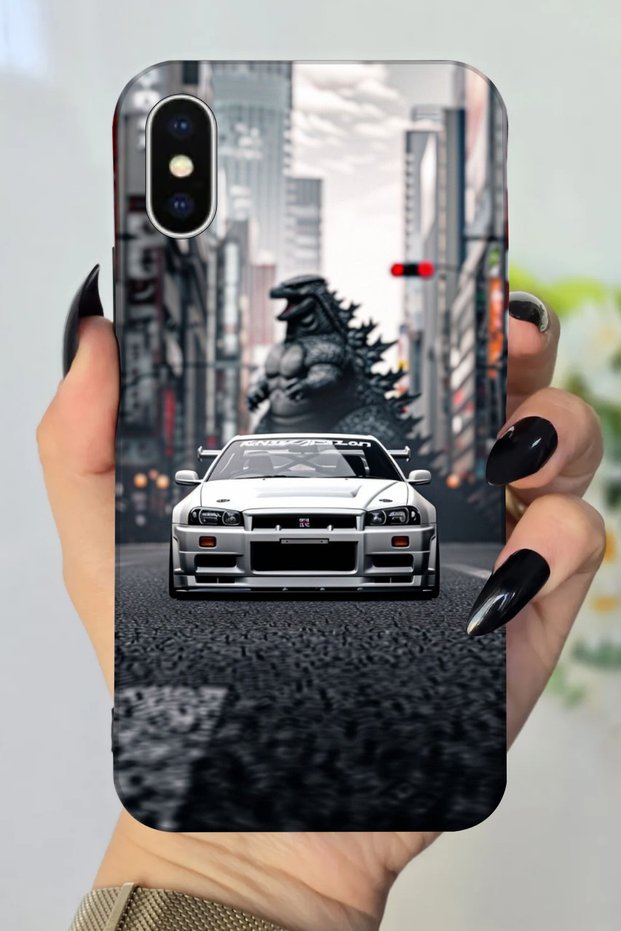 Apple iPhone X Compatible Nissan Gtr Pattern Hd Printed Silicone Case