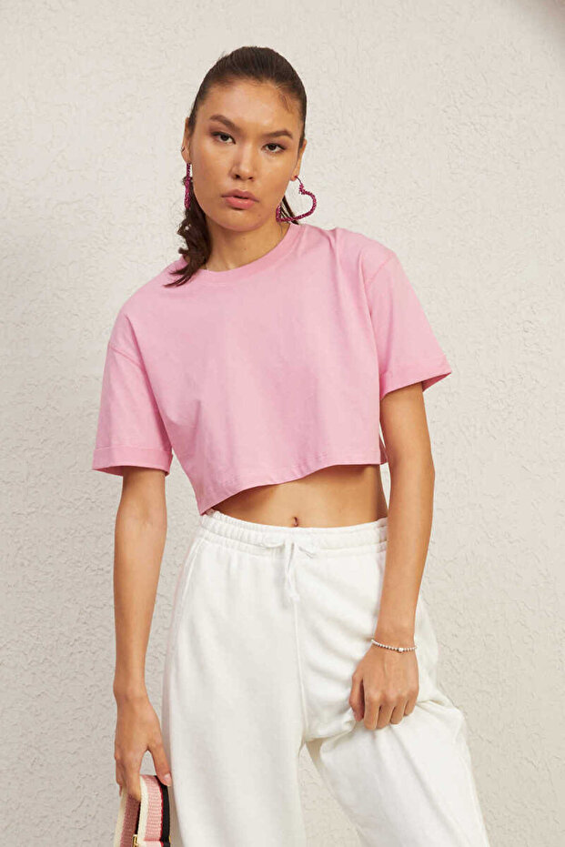 PREMIUM BASIC CROP TİŞÖRT - 4