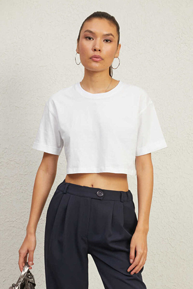 PREMIUM BASIC CROP TİŞÖRT - 3