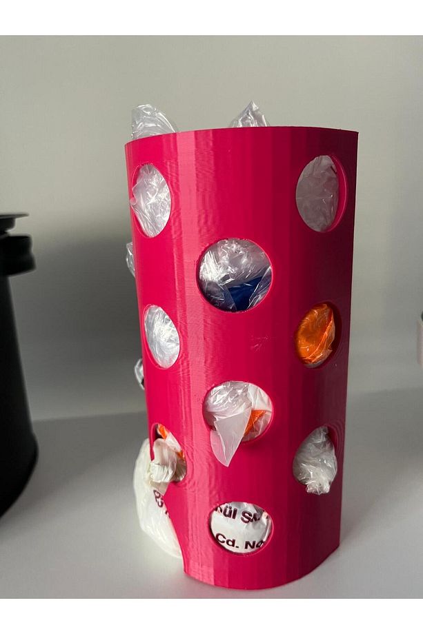 3D BASKI PEMBE MİNİ POŞETLİK - 3