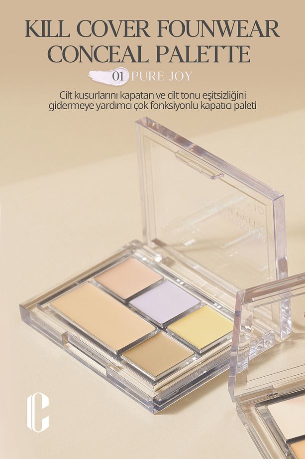 Kremsi Dokuya Sahip Concealer Paleti CLIO Kill Cover Founwear Conceal Palette (Pure Joy) - 3
