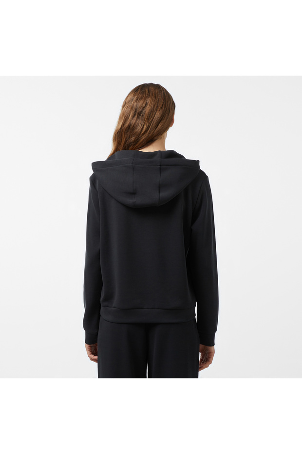 Kadın Siyah Regular Fit Sweatshirt - 2