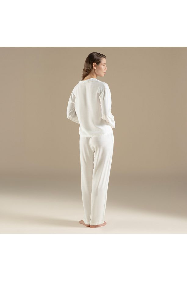 Pera Pijama Takımı Ekru - 5