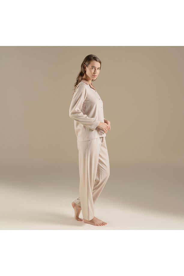 Lınıe Pijama Takımı Bej - 4