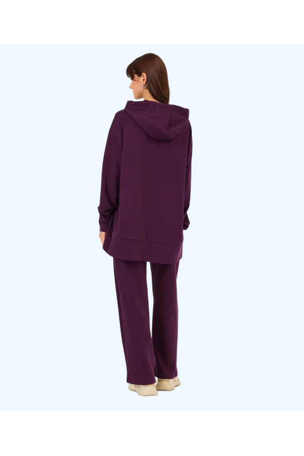 KAPÜŞONLU BASKILI SWEATSHİRT - 2