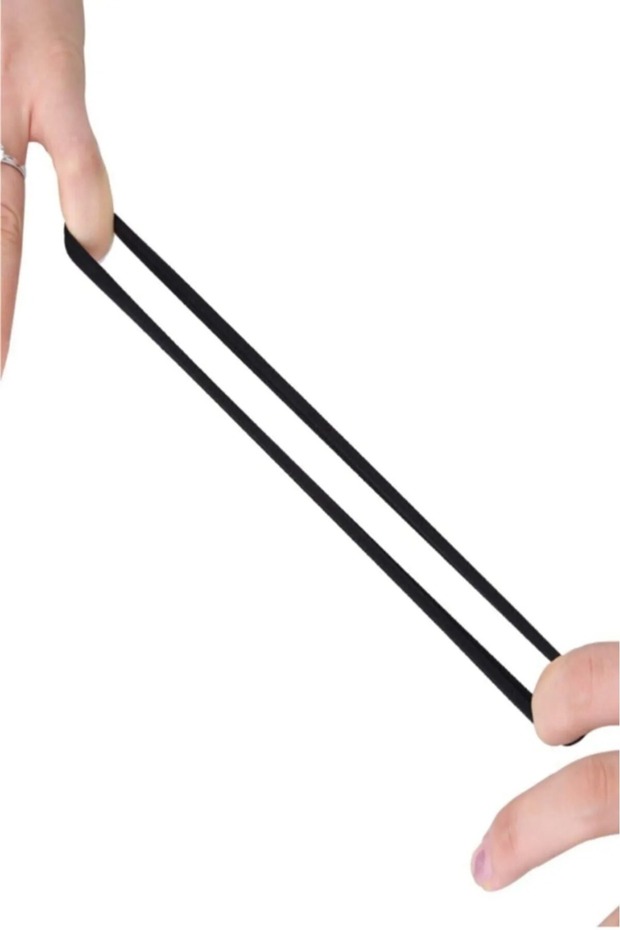 Women's Black Ultra Stretchy Wrist Rubber Buckle
