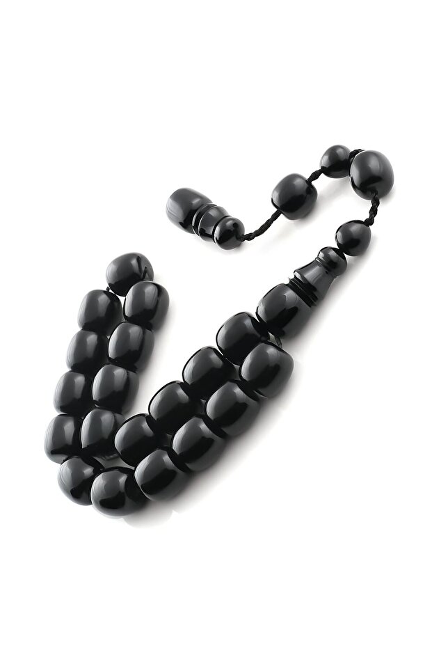 Charcoal Land Mascot Length Clamping Amber Prayer Beads