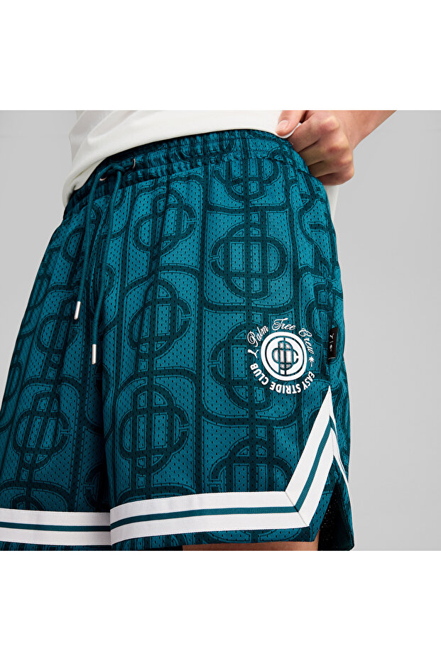 X Ptc Aop Mesh Shorts Unisex Yeşil Şort - 6