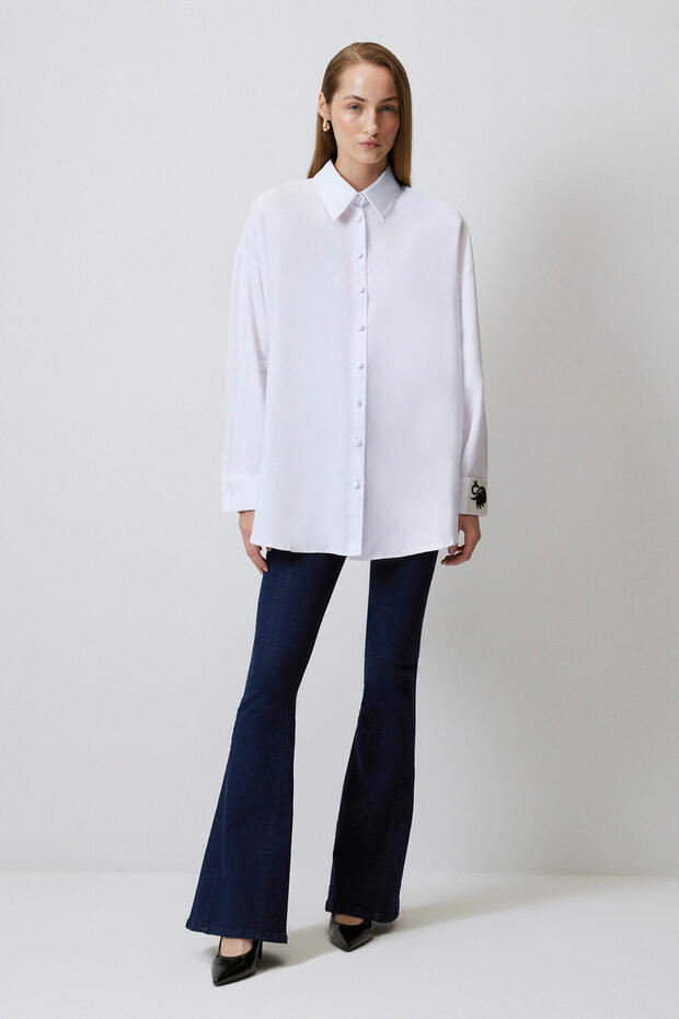 OVERSIZE POPLİN GÖMLEK - 1