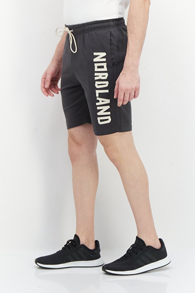 Men Regular Fit Drawstring Basic Short, Light Grey - 4