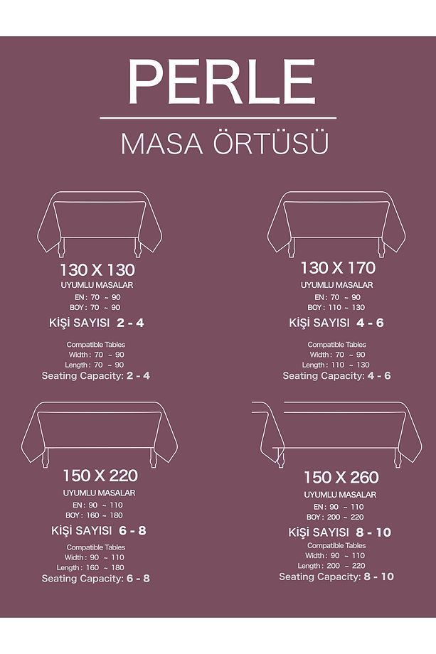 Daily Series Kadife Dokulu Gül Kurusu Rengi Masa Örtüsü - 7