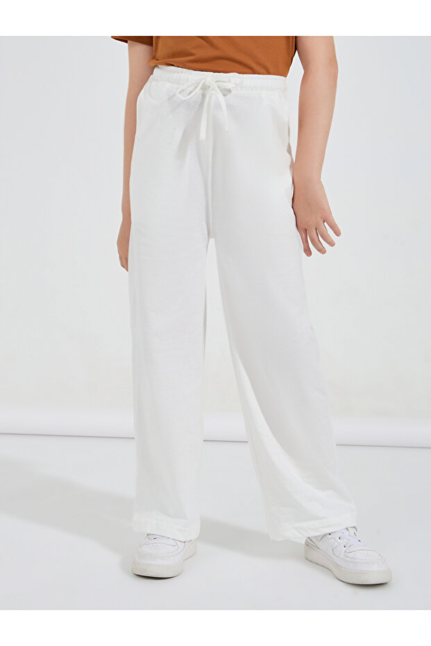 Basic Wide Leg Joggers with Drawstring - 1