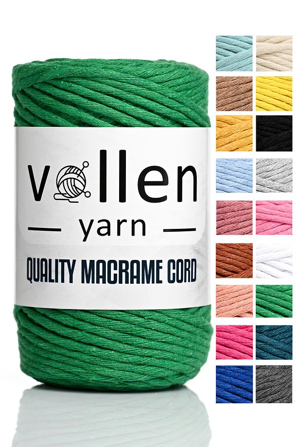 Taranan Makrome Ipi, 3mm Tek Büküm,Makrome Örgü İpi, Taranabilir Pamuk Makrome - 1