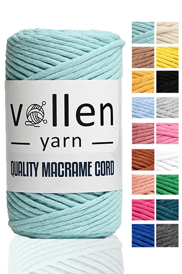 Taranan Makrome Ipi, 3mm Tek Büküm,Makrome Örgü İpi, Taranabilir Pamuk Makrome - 1