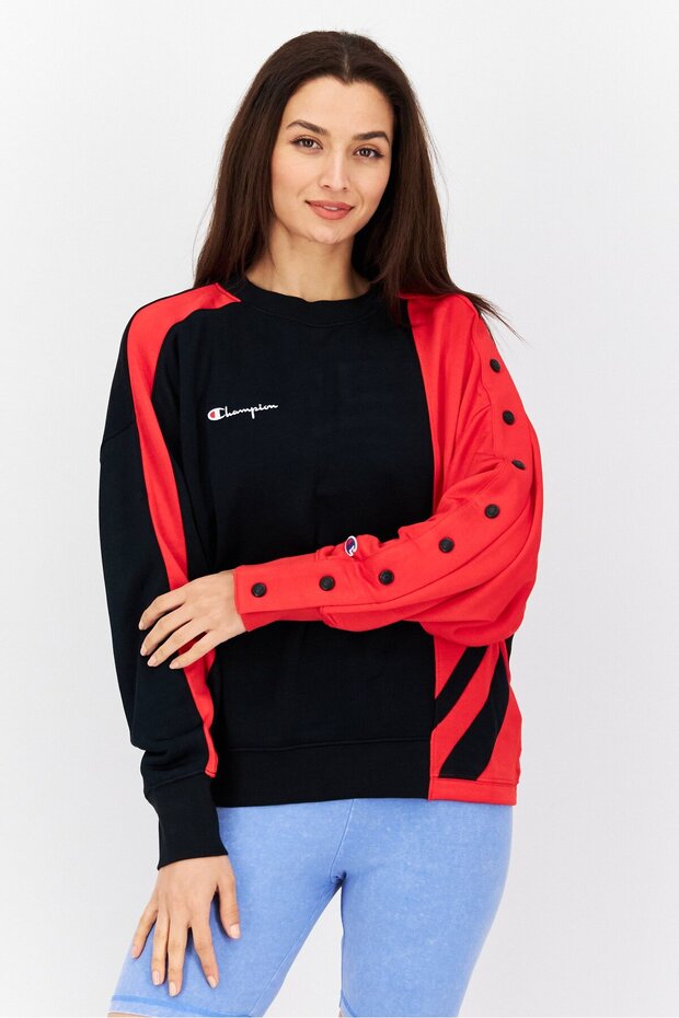 Women Sportswear Fit Brand Logo Training Sweatshirt, Black