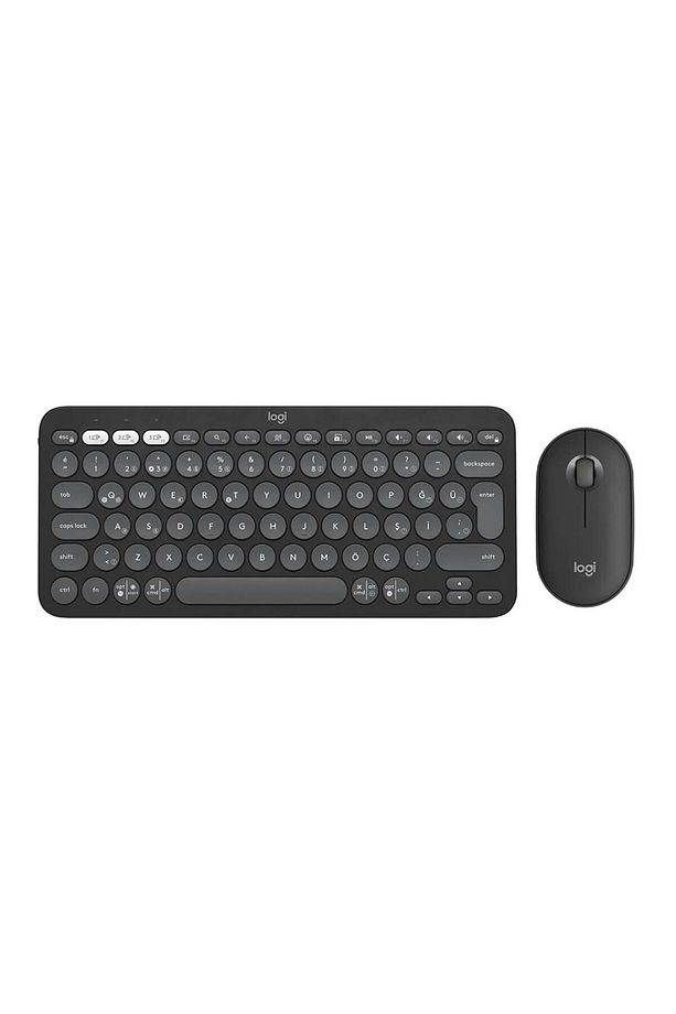 PEBBLE 2 MULTI-DEVICE BLUETOOTH KLAVYE MOUSE SET-GRAFIT - 1