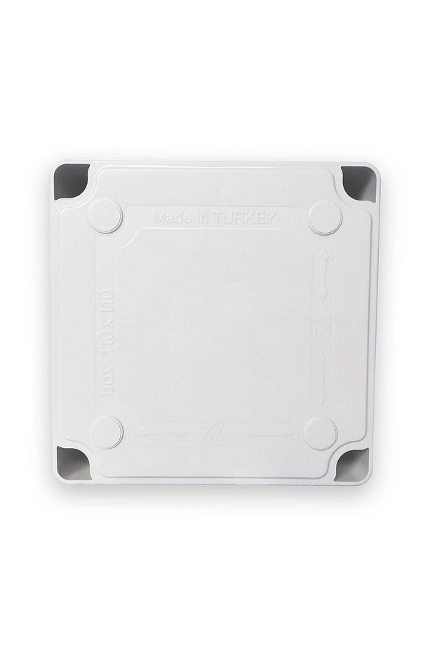 A11011072-68 Abs Termoplastik Sıva Üstü Vidalı Kare Buat (110X110X72 MM) ( 5 Adet ) - 5