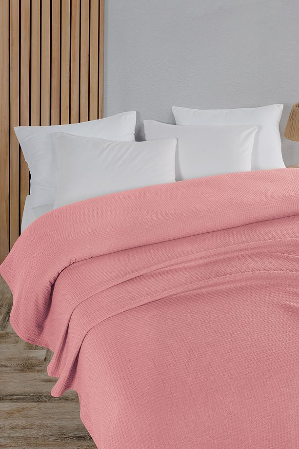 Pamuklu Aden Yavruağzı Çok Amaçlı Yatak Örtüsü Tek Kişilik - 160x230 Cm - 1
