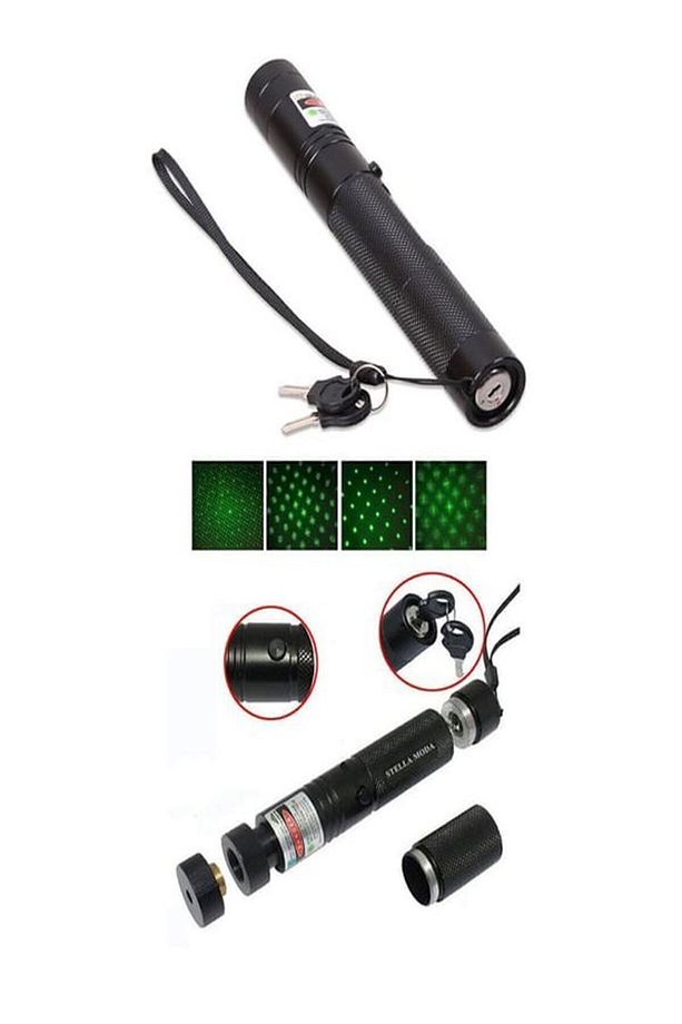 A kalite Güçlü Laser Pointer Şarjlı Güçlü Yeşil Lazer Metal Kasa New Version - 5