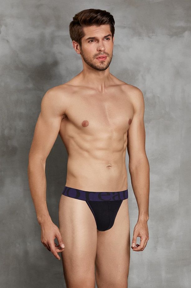 Erkek Micro Modal Geniş Marka Bel Bantlı Tanga String 1379 - 4