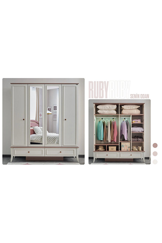 Ruby 4 Kapaklı Dolap - 2