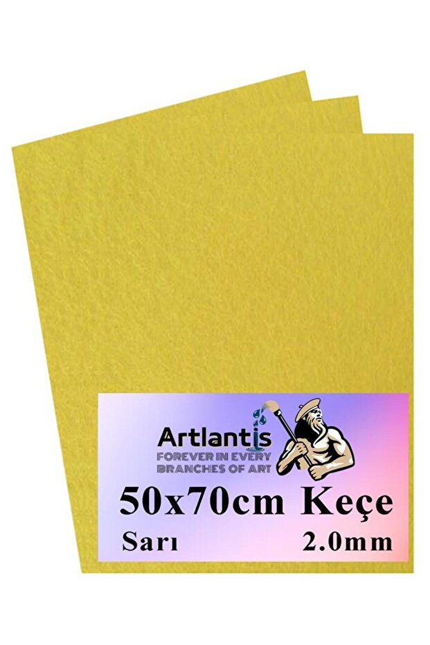 Yellow Felt 50X70 cm 2.0 mm 3 Pieces Colorful Hobby Felt Handicraft Felt Kindergarten Nursery Preschool