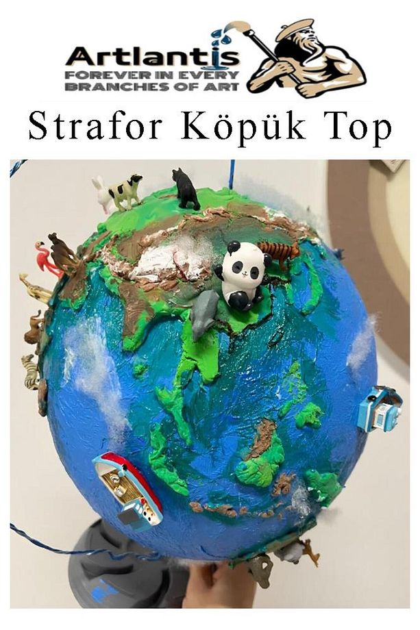 Strafor Köpük Top 20 cm 1 Adet Köpük Top Küre Toplar Yuvarlak Strafor Köpük Top Okul Deney Hobi Sana - 4