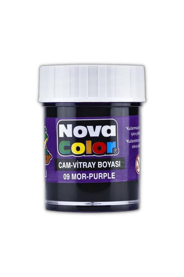 Mor Cam Boyası Vitray Boyası 25 ml 1 Adet Su Bazlı Mor Cam Vitray Boyası 1 Adet 25 ml - 1