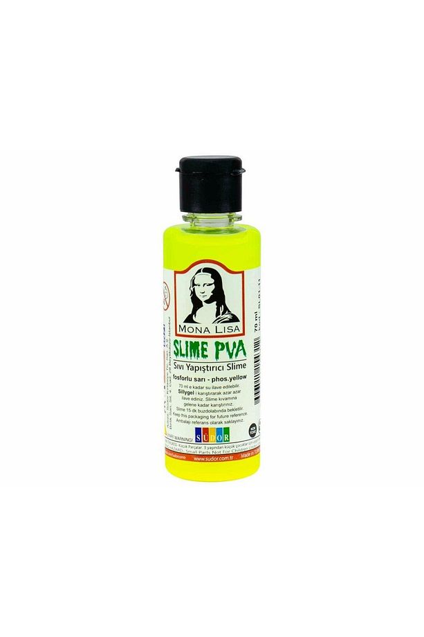Slime Seti Fosforlu Sarı Renk 70 ml Renkli Slaym Sılaym Seti 70 ml Slime Borax - 2
