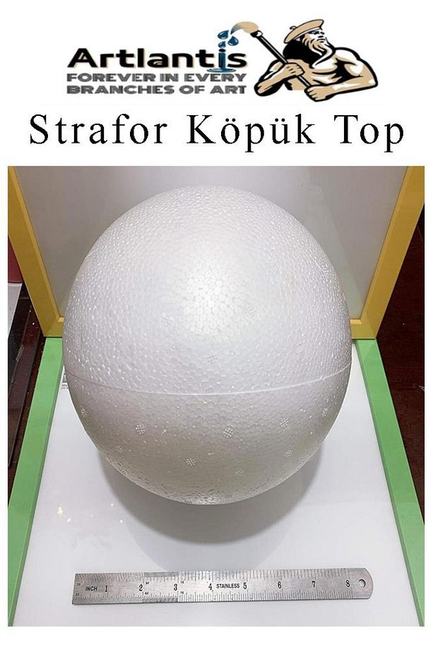 Strafor Köpük Top 20 cm 1 Adet Köpük Top Küre Toplar Yuvarlak Strafor Köpük Top Okul Deney Hobi Sana - 2
