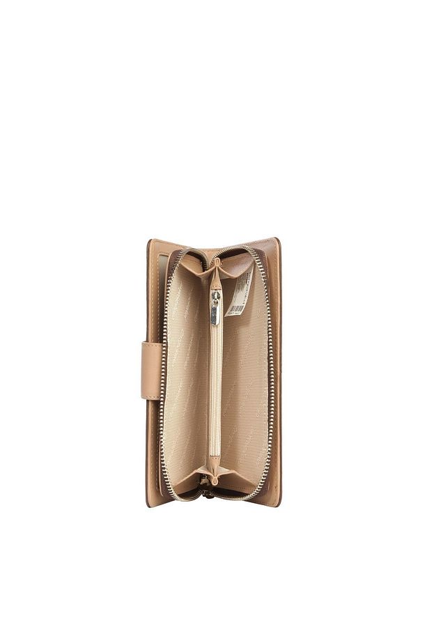 Cengiz Pakel Monogram Kadın Büyük Boy Mıknatıslı Cüzdan/Portföy – 65104P - Kahve/Vizon - 4