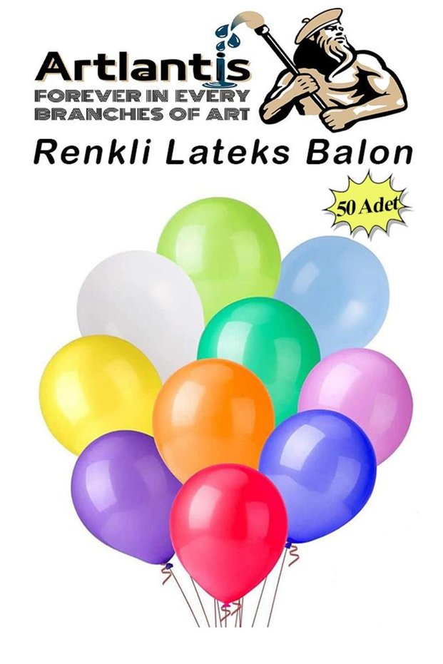 Balloon Colored Latex 50 Pieces Colorful Balloon 10'' Vibrant Colors Party Birthday Decoration Supplies Honey