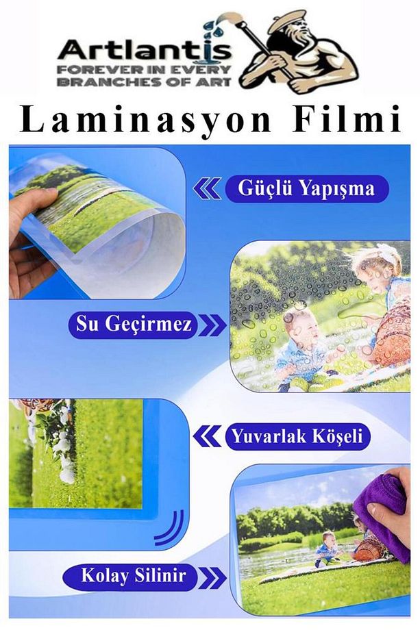 Laminasyon Filmi Parlak A3 50 li 1 Paket 125 Mikron Laminasyon Kaplama Pvc Kaplama Poşeti 50 Adet - 5