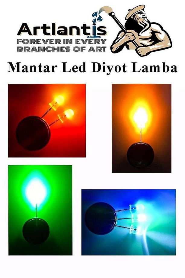Mantar Led Diyot Lamba 30 lu 1 Paket Karışık Renkli 4.8 mm Mini Mantar Led Lamba - 4