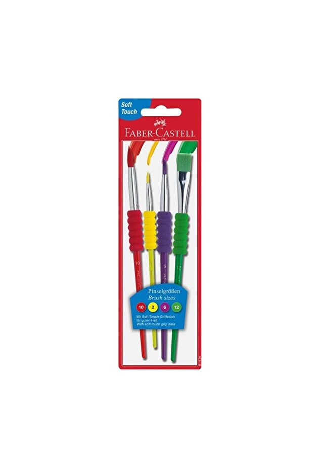 Brush Set 4 Pack 2-6-10-12 Number Faber Castell Brush Set 4 Pack