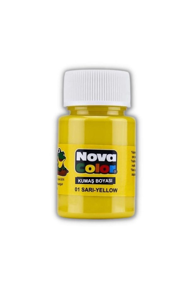 Sarı Kumaş Boyası Tişört Çanta Tekstil Boyası 30 ml 1 Adet Kumaş Boyası Sarı 1 Adet - 1