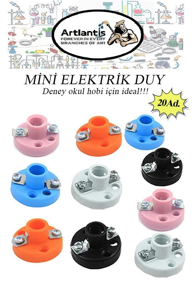Mini Duy 20 Adet Deney Duyu Proje Için Küçük Ampul Yuvası Minyonet Duy Okul Sınıf Elektrik Devre Den - 1