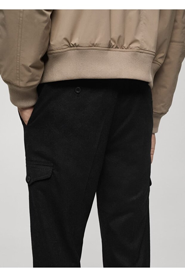 Flanel kargo pantolon - 7