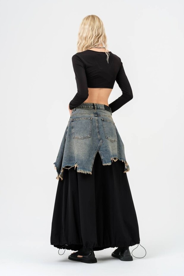 Bluză cu mânecă lungă cu design special - 6