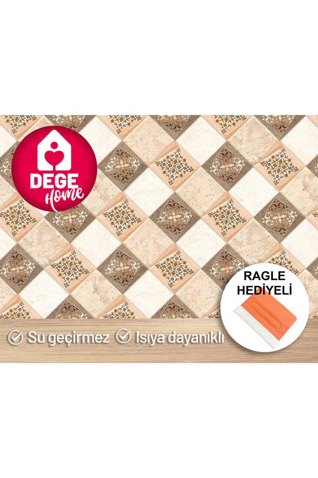 Patterned Adhesive Foil for Kitchen Countertop 65X200 cm