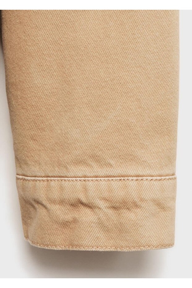 Kürk Yakalı Denim Ceket - 5