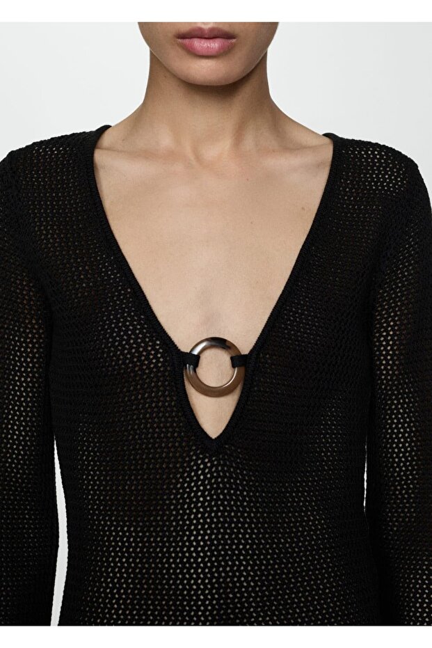 Halkalı kroşe elbise - 5