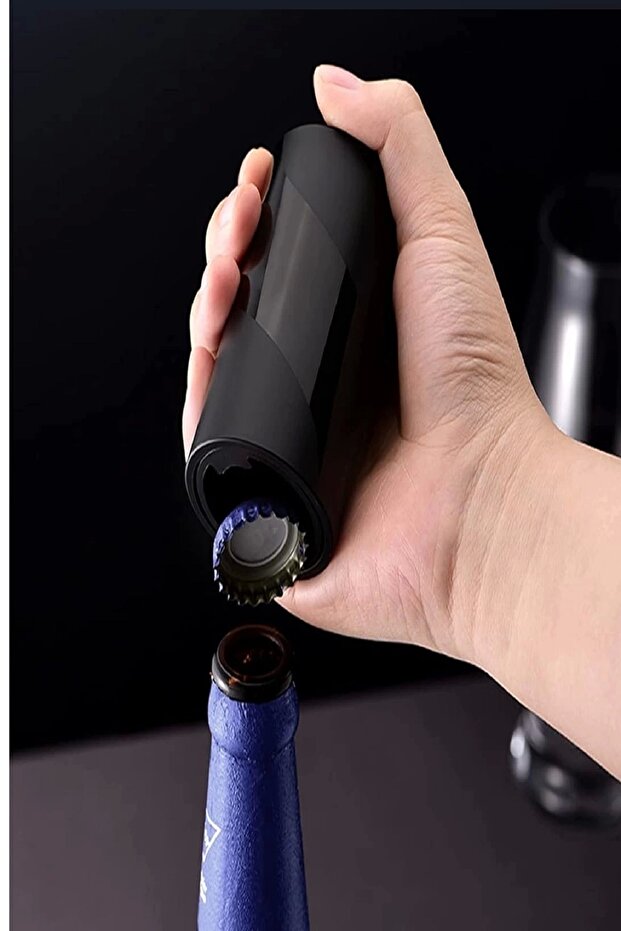 1 Piece Automatic Push Bottle Cap Opener Multi Functional - 5