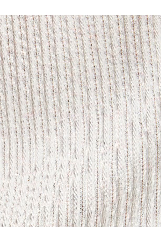 Pijama Altı Şort Dantelli Fitilli Normal Lastikli Bel - 6